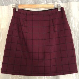 Abercrombie & Fitch Flannel Mini Skirt